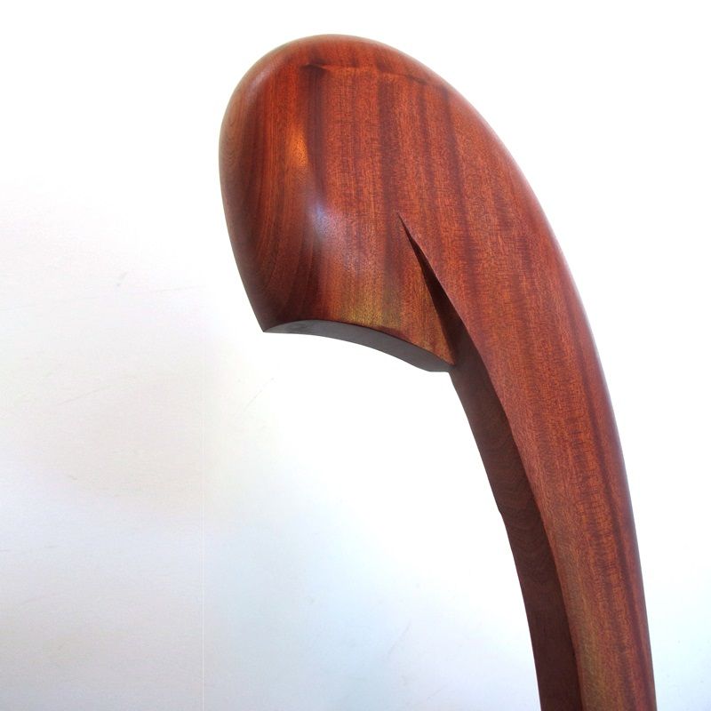 escultura orgánica de madera de sapelly